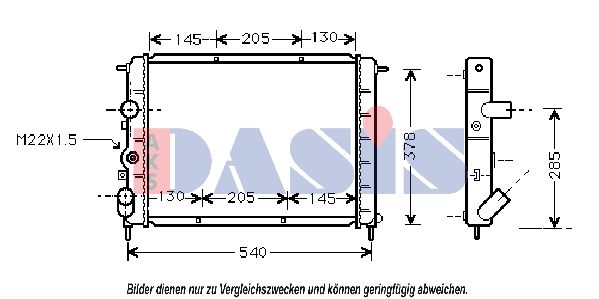 AKS DASIS Radiators, Motora dzesēšanas sistēma 181560N